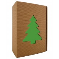 Kerstpakket Duvel:  'Merry X-mas' in een doosje met kerstboom venster